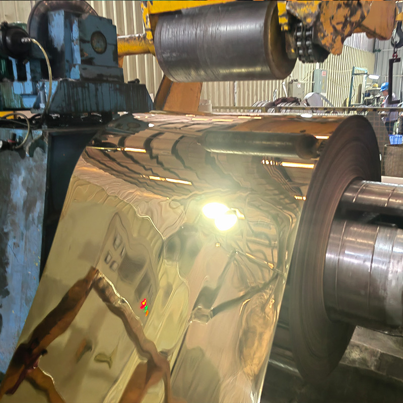 gold surface stainless steel coil